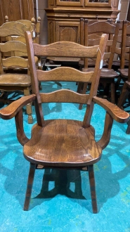 SILLA RSTICA DE ROBLE, CON BRAZOS  PK