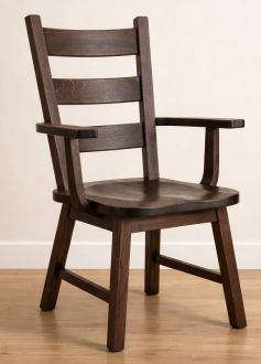 SILLA R�STICA DE BRAZOS, EN MADERA DE ROBLE - PK