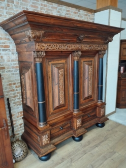 ARMARIO, APARADOR, BUFFET ANTIGUO DE ROBLE Y PALISANDRO