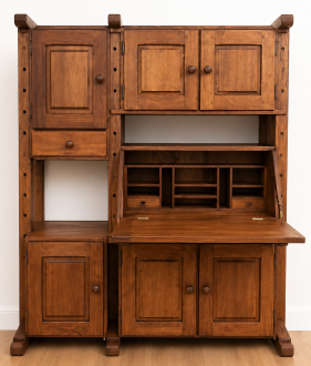 MUEBLE ESCRITORIO DE ROBLE MACIZO - PK