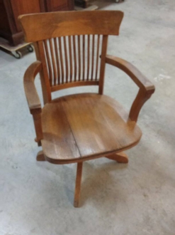 SILLON GIRATORIO PARA ESCRITORIO, EN ROBLE - PK-17