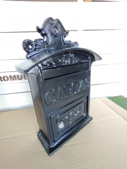 BUZON RUSTICO DE ALUMINIO FUNDIDO NEGRO  ARD / PORTE GRATIS A LA PENINSULA